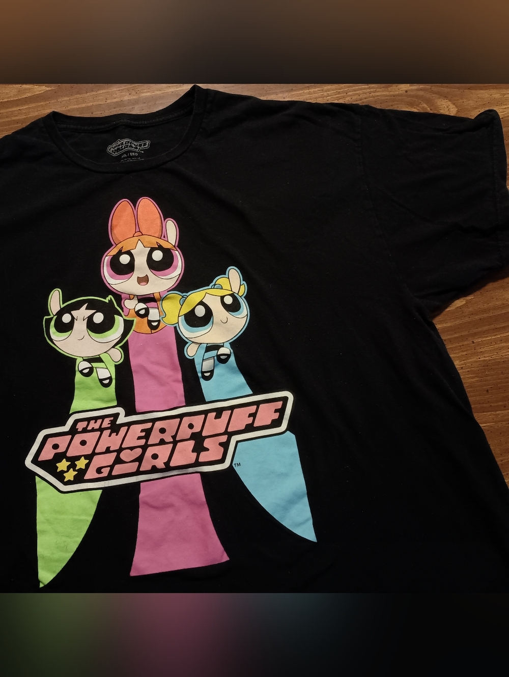 POWERPUFF GIRLS T-SHIRT - 2XL // Retro Cartoon Network Tee Shirt Pink Blue Green